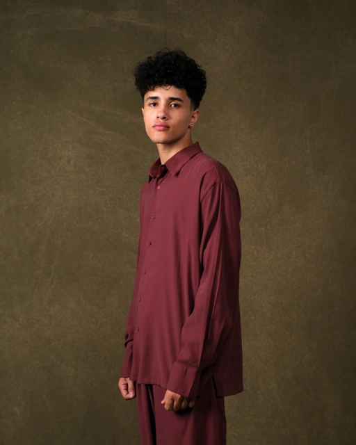Image of Fajraa LS Shirt Man - Russet