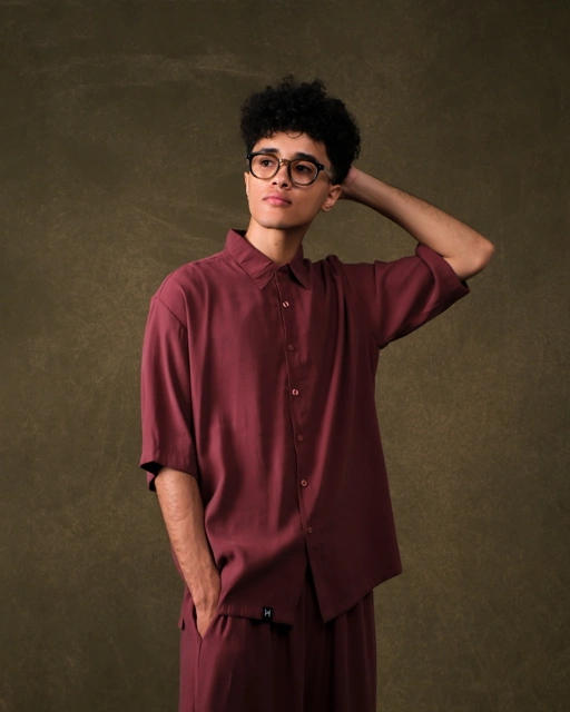 Image of Fajraa SS Shirt Man - Russet