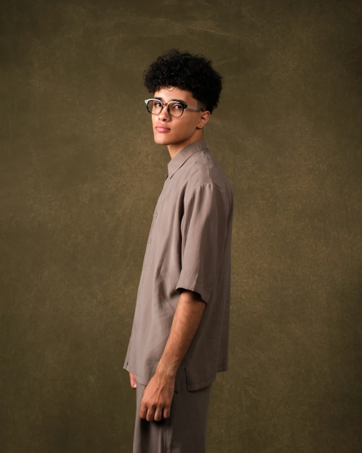 Image of Fajraa SS Shirt Man - Rustic Taupe