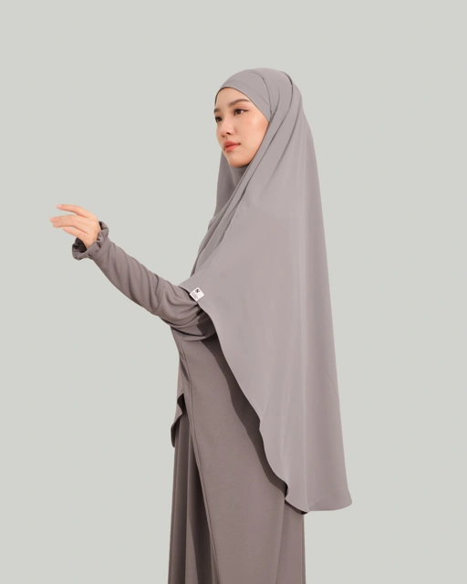 Image of French Khimar Jadid - Silver Mauve