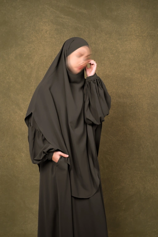 Image of Zeya French Khimar - Tarmac