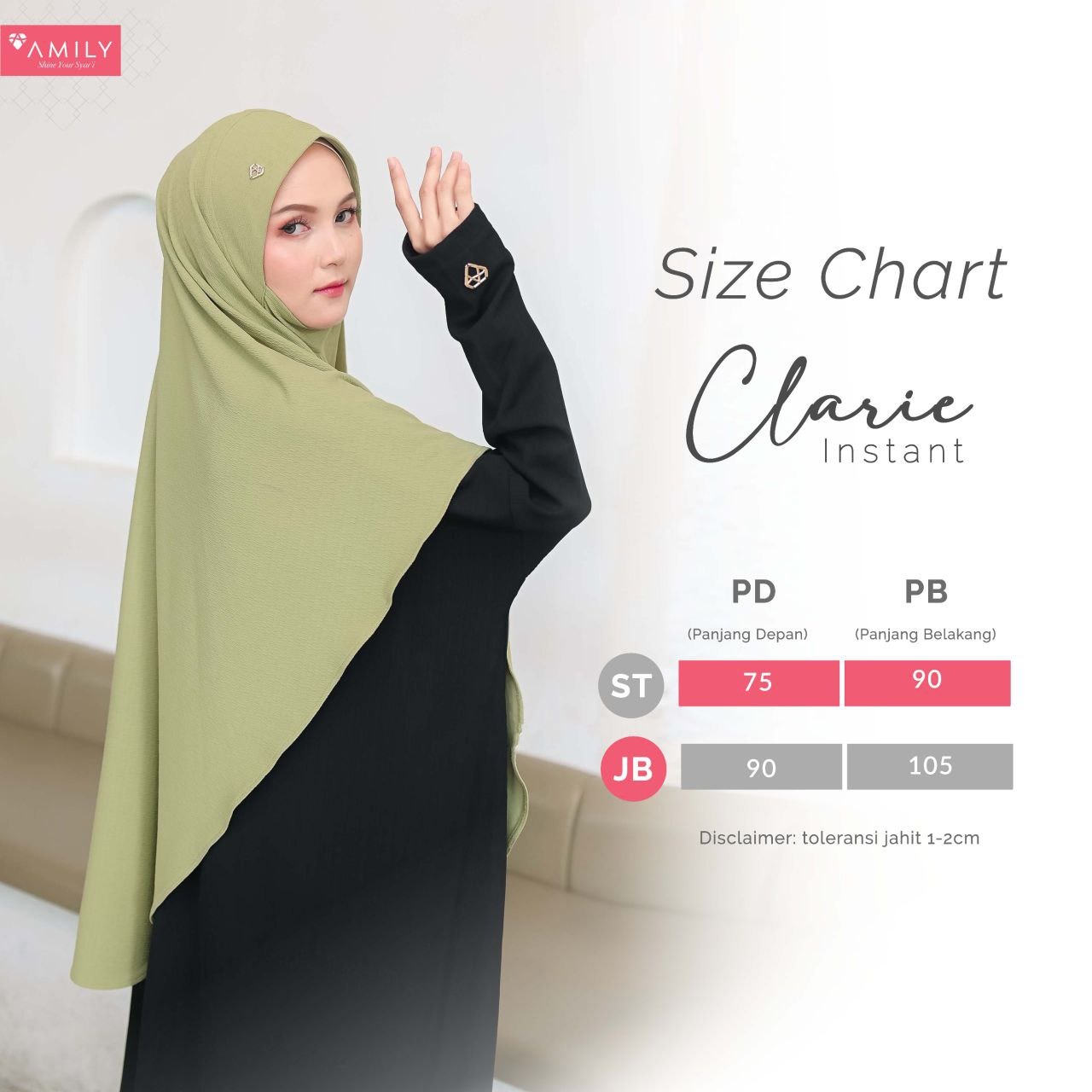 Amily - Clarie Hijab Instan Jilbab Bergo Terbaru