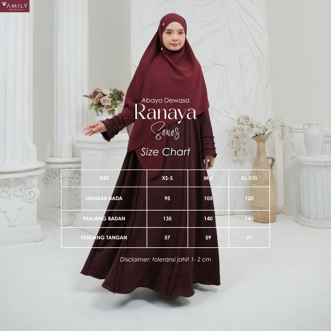 Ranaya Burgundy Sarimbit AMILY 2026