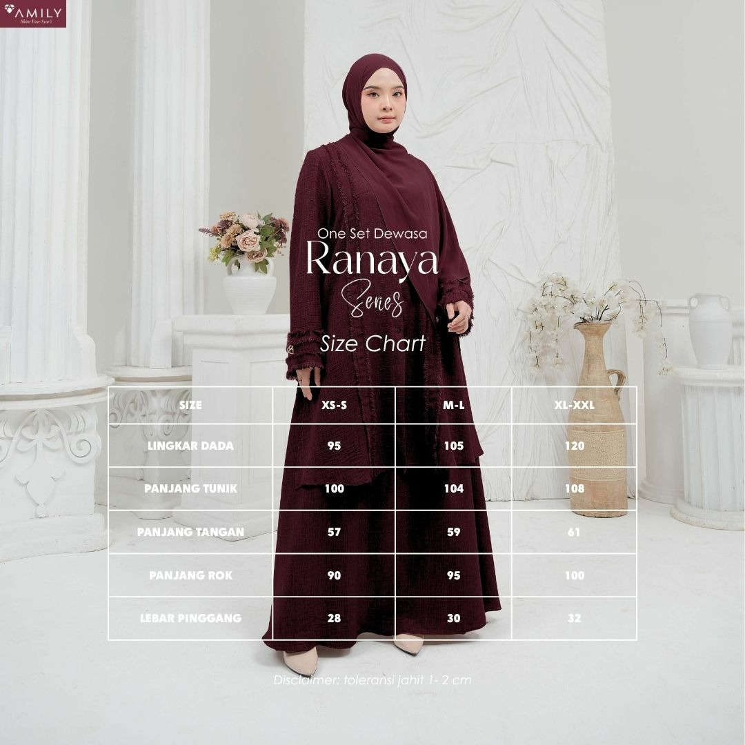 Ranaya Burgundy Sarimbit AMILY 2026