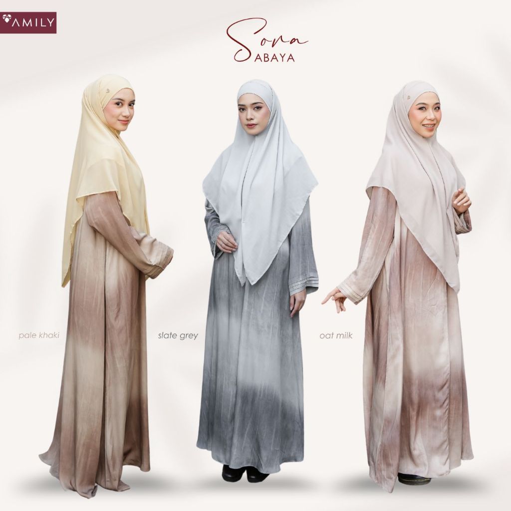 AMILY - Sora Abaya Material Natural Fabric Viscose Blend Premium