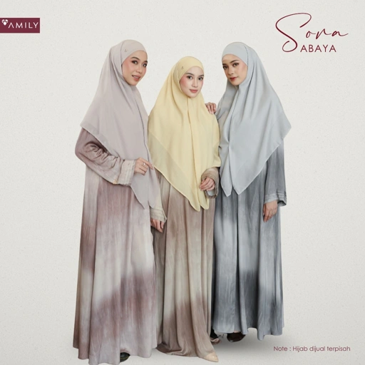 AMILY - Sora Abaya Material Natural Fabric Viscose Blend Premium