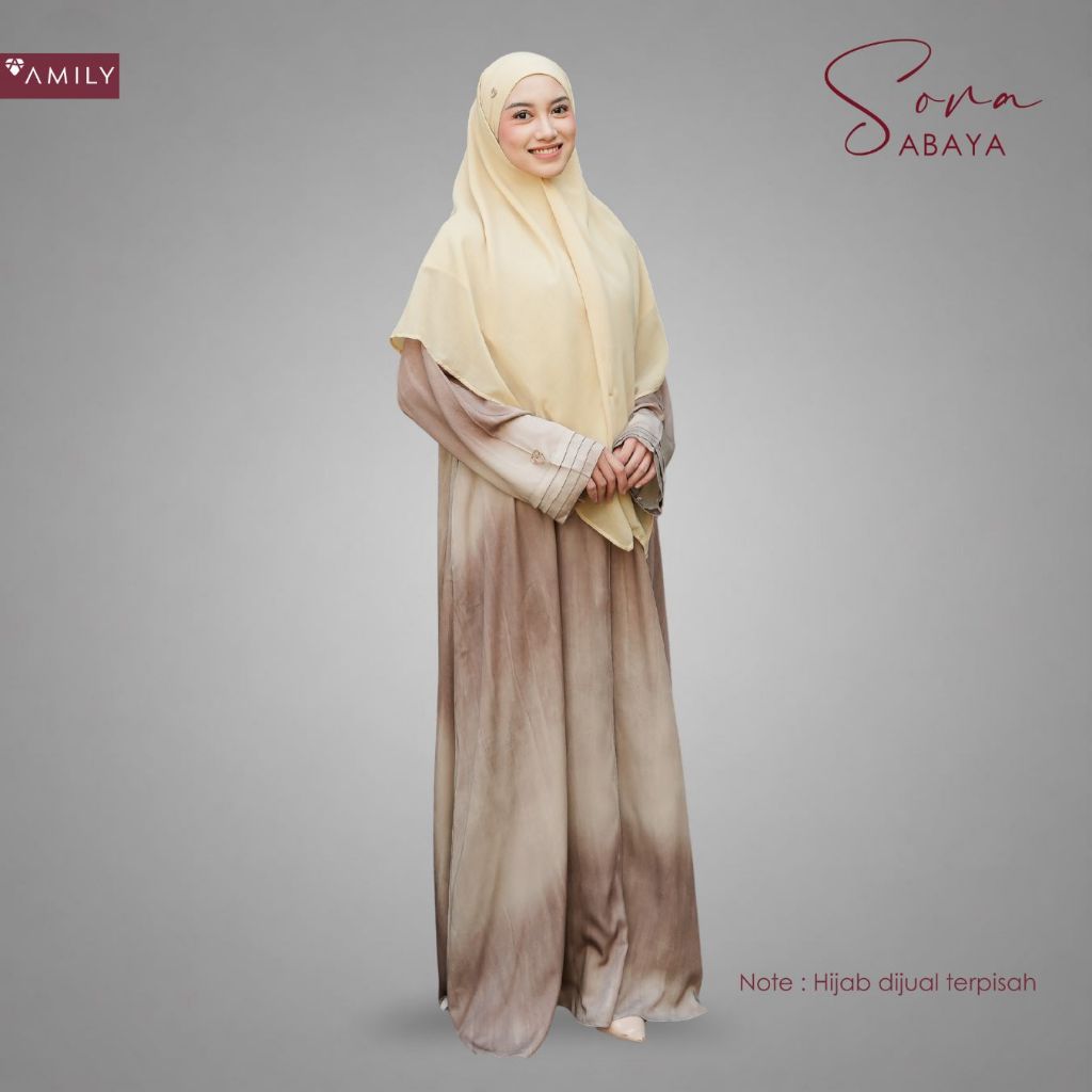AMILY - Sora Abaya Material Natural Fabric Viscose Blend Premium