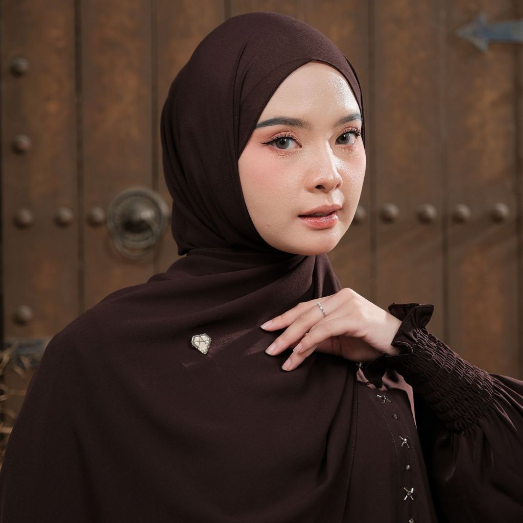 AMILY - Pashmina Basic Dewasa Material Ceruty Polos Premium