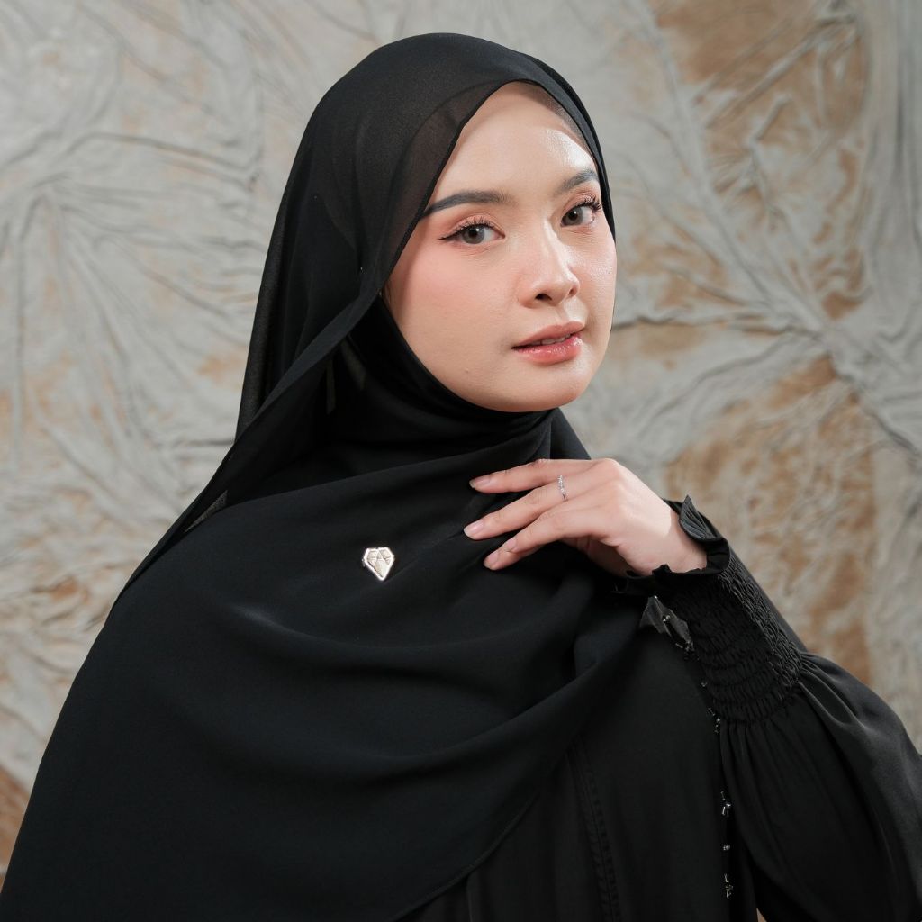 AMILY - Pashmina Basic Dewasa Material Ceruty Polos Premium