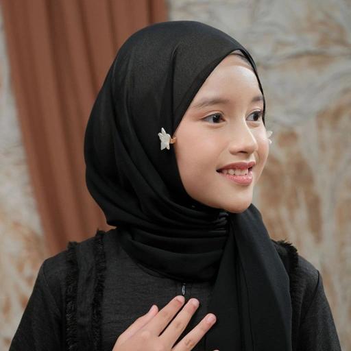 Image of AMILY - Pashmina Basic Anak Material Ceruty Polos Premium