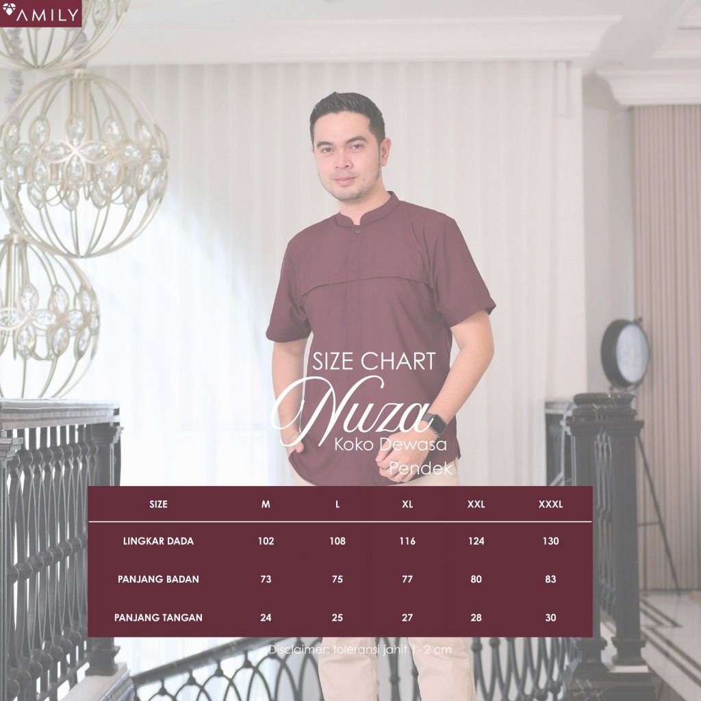 Nuza Burgundy Sarimbit Lebaran 2026