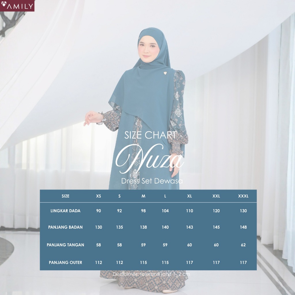 Nuza Choco Teal Sarimbit Lebaran 2026