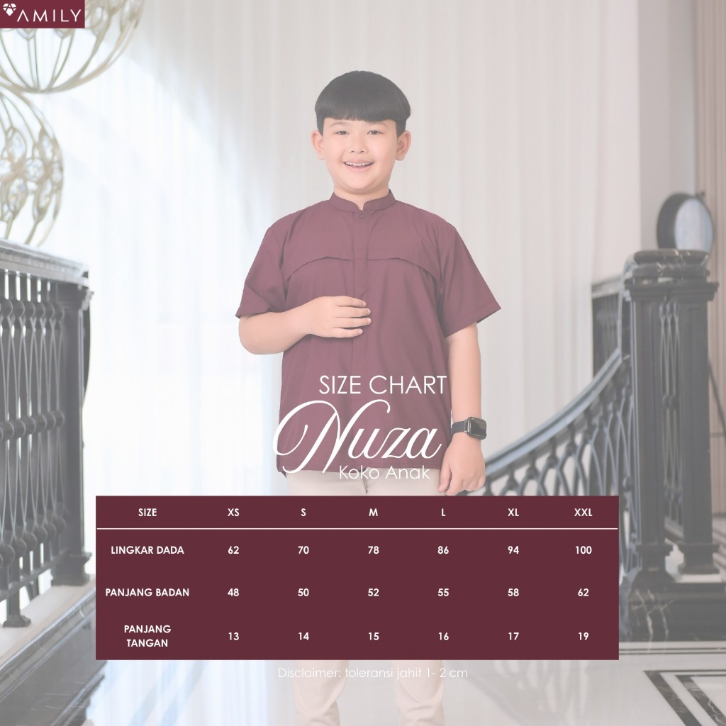 Nuza Burgundy Sarimbit Lebaran 2026