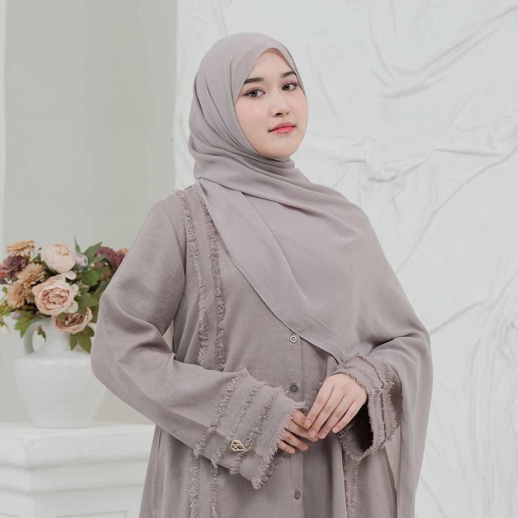 AMILY - Pashmina Basic Dewasa Material Ceruty Polos Premium