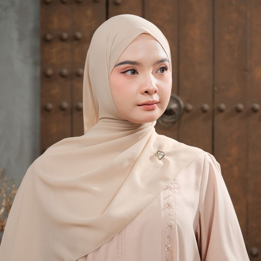AMILY - Pashmina Basic Dewasa Material Ceruty Polos Premium