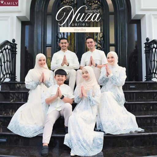 Image of AMILY - Nuza Vanilla Sarimbit Lebaran 2026 | Family Series | Baju Couple Keluarga