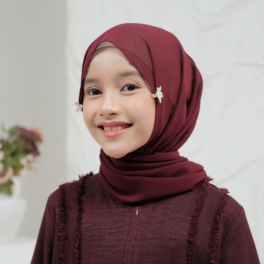 AMILY - Pashmina Basic Anak Material Ceruty Polos Premium