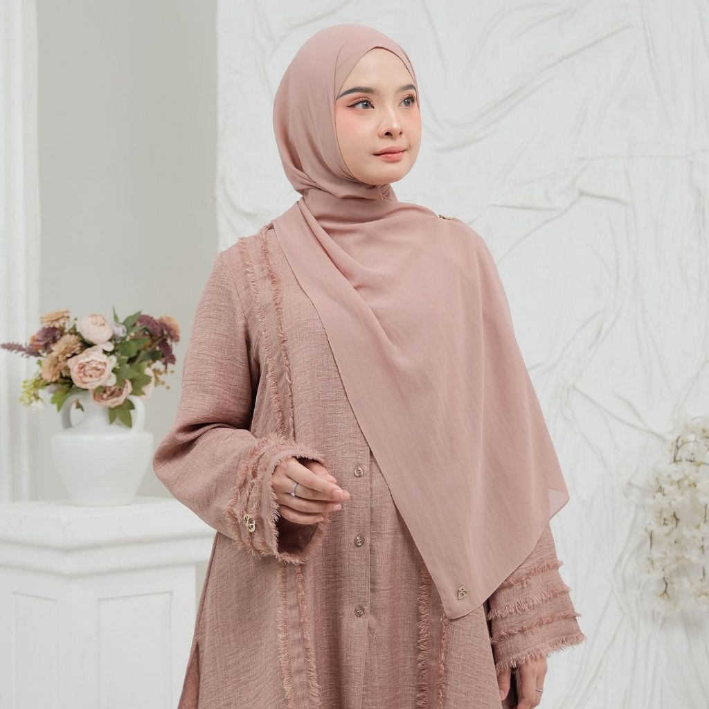 AMILY - Pashmina Basic Dewasa Material Ceruty Polos Premium
