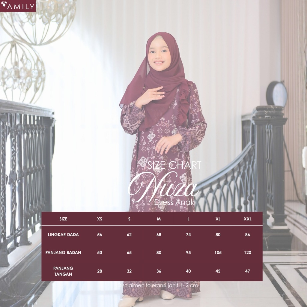 Nuza Burgundy Sarimbit Lebaran 2026