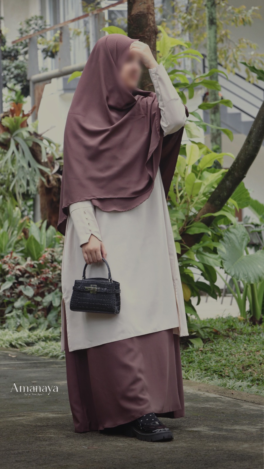 Amanaya Malay Dress - Pashmina Malay Oval Material Sabrina