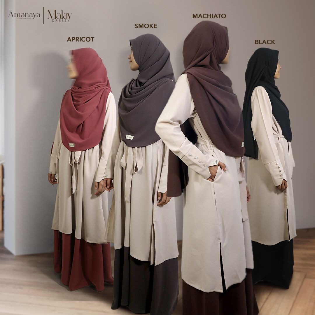 Amanaya Malay Dress - Pashmina Malay Oval Material Sabrina