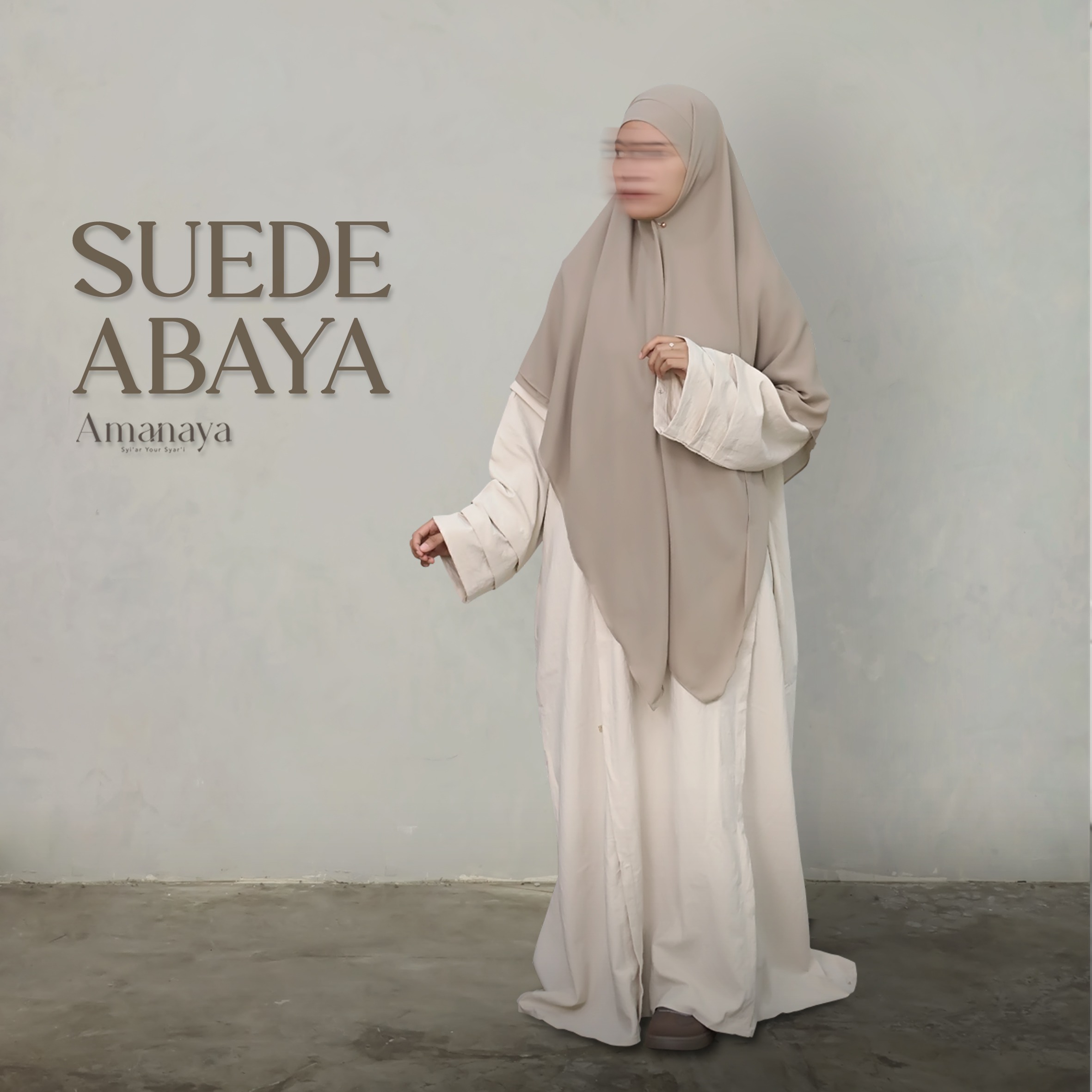 Suede Abaya Material Suwaid Brush