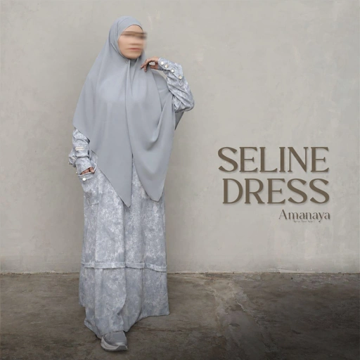Seline Dress Material Latte Denim Knit