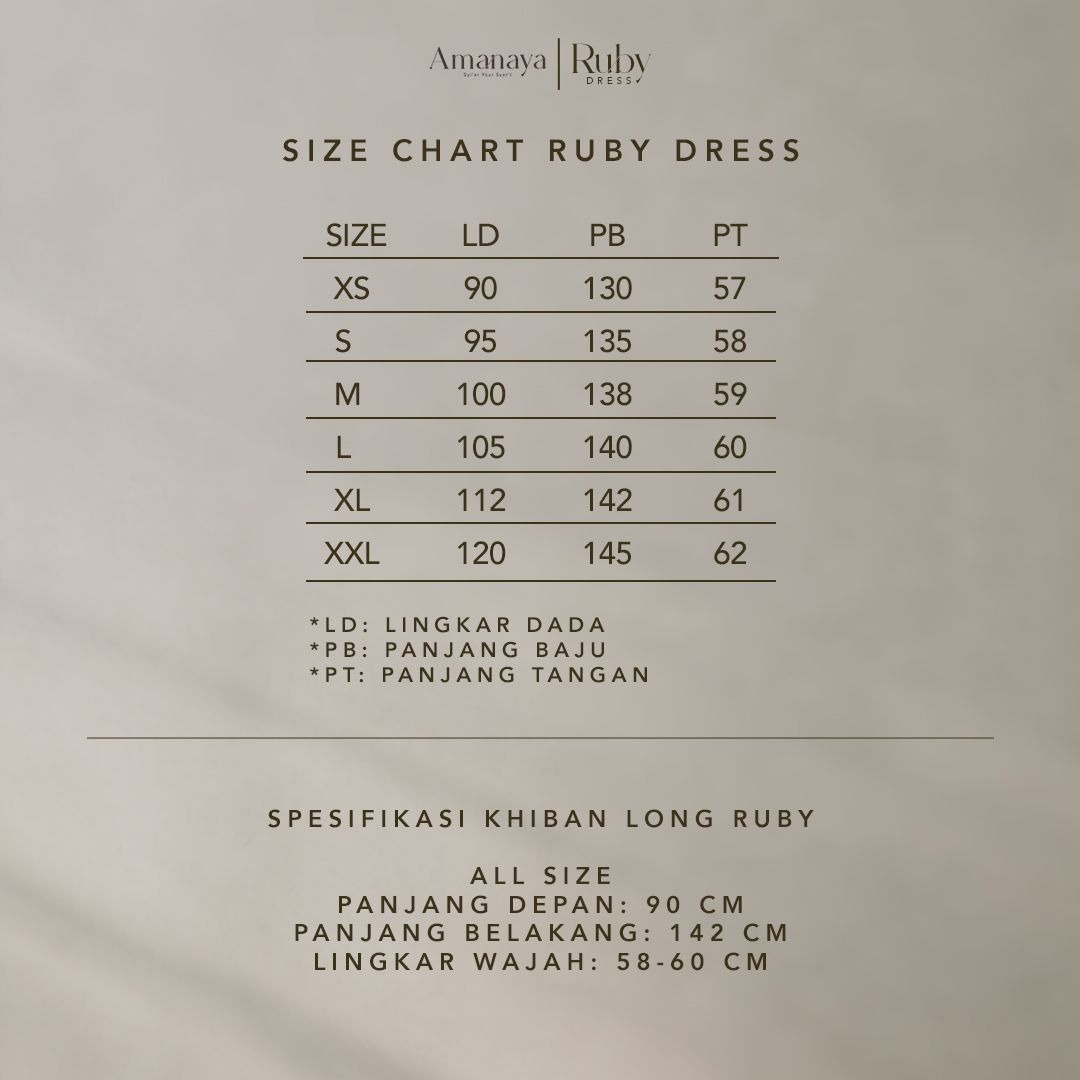 Amanaya Ruby Dress -  Khiban Long Ruby Material Sarmala Softer