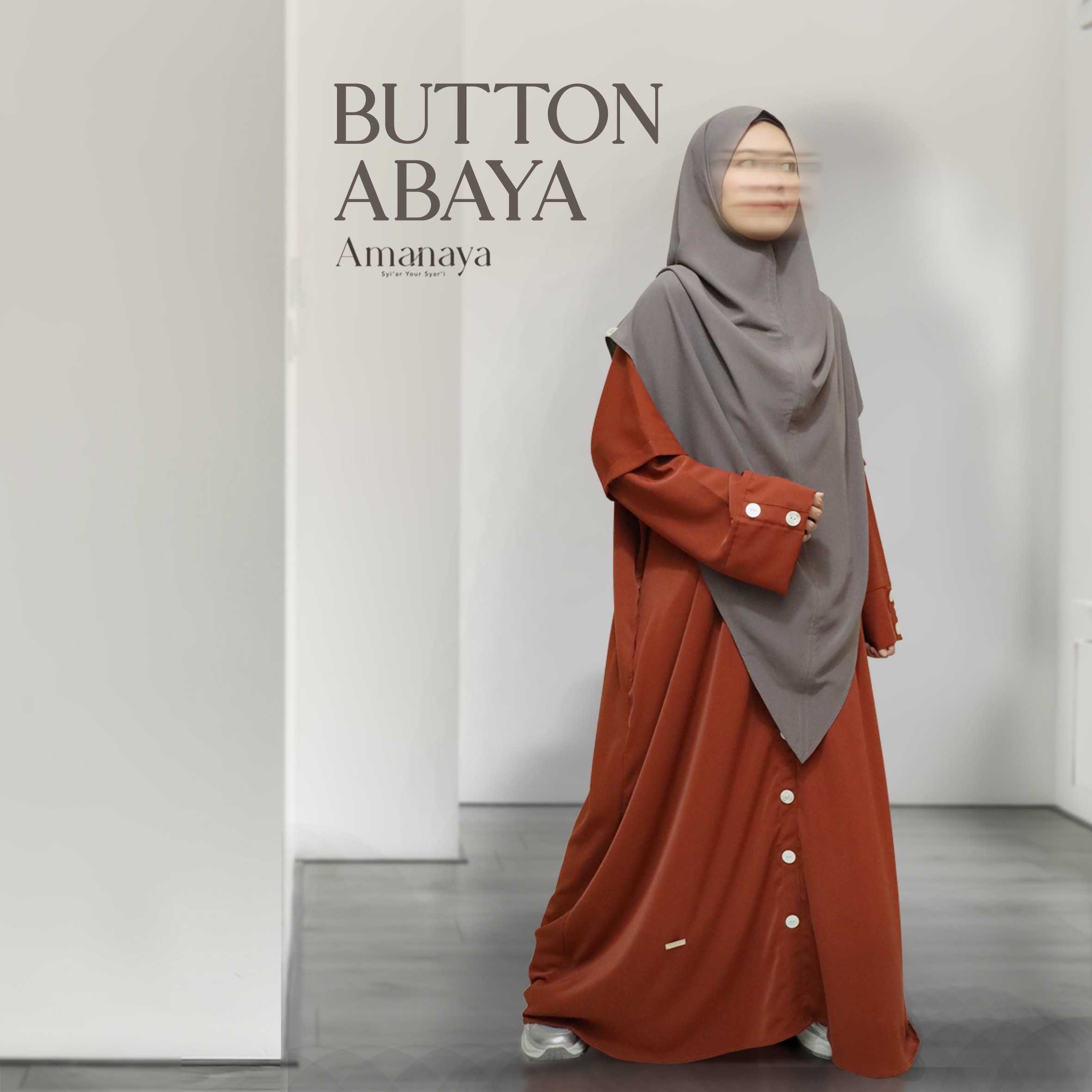 Button Abaya Material Marbella