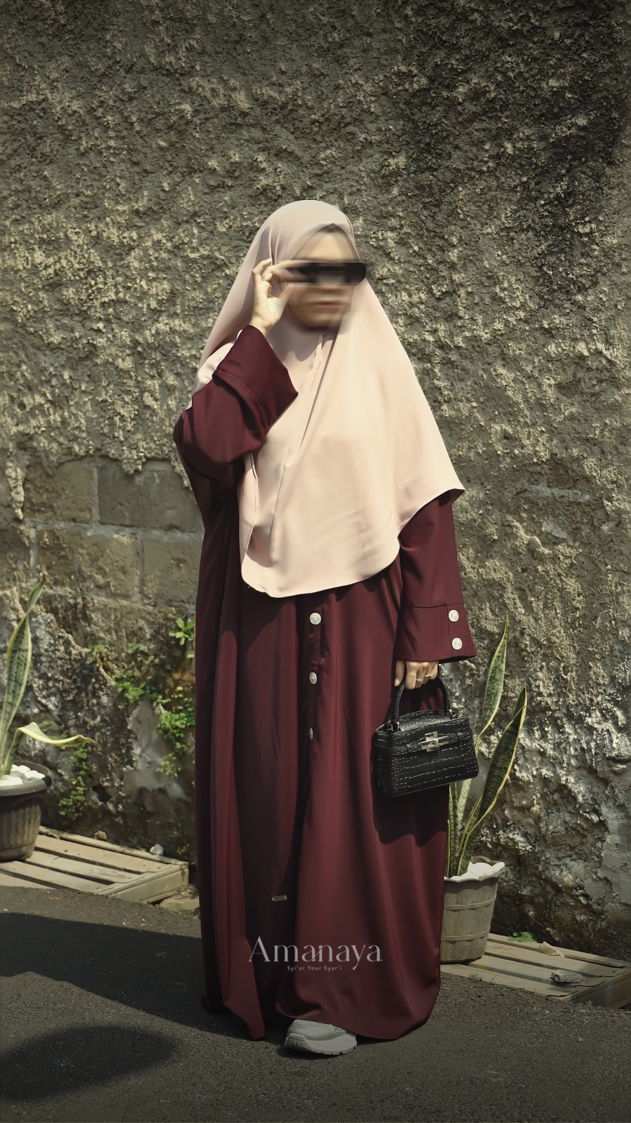 Button Abaya Material Marbella