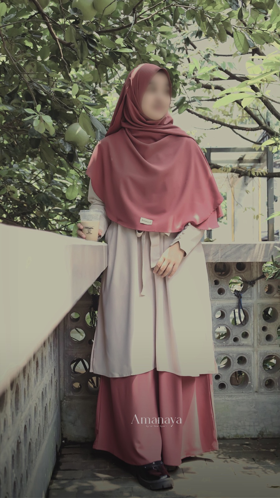Amanaya Malay Dress - Pashmina Malay Oval Material Sabrina