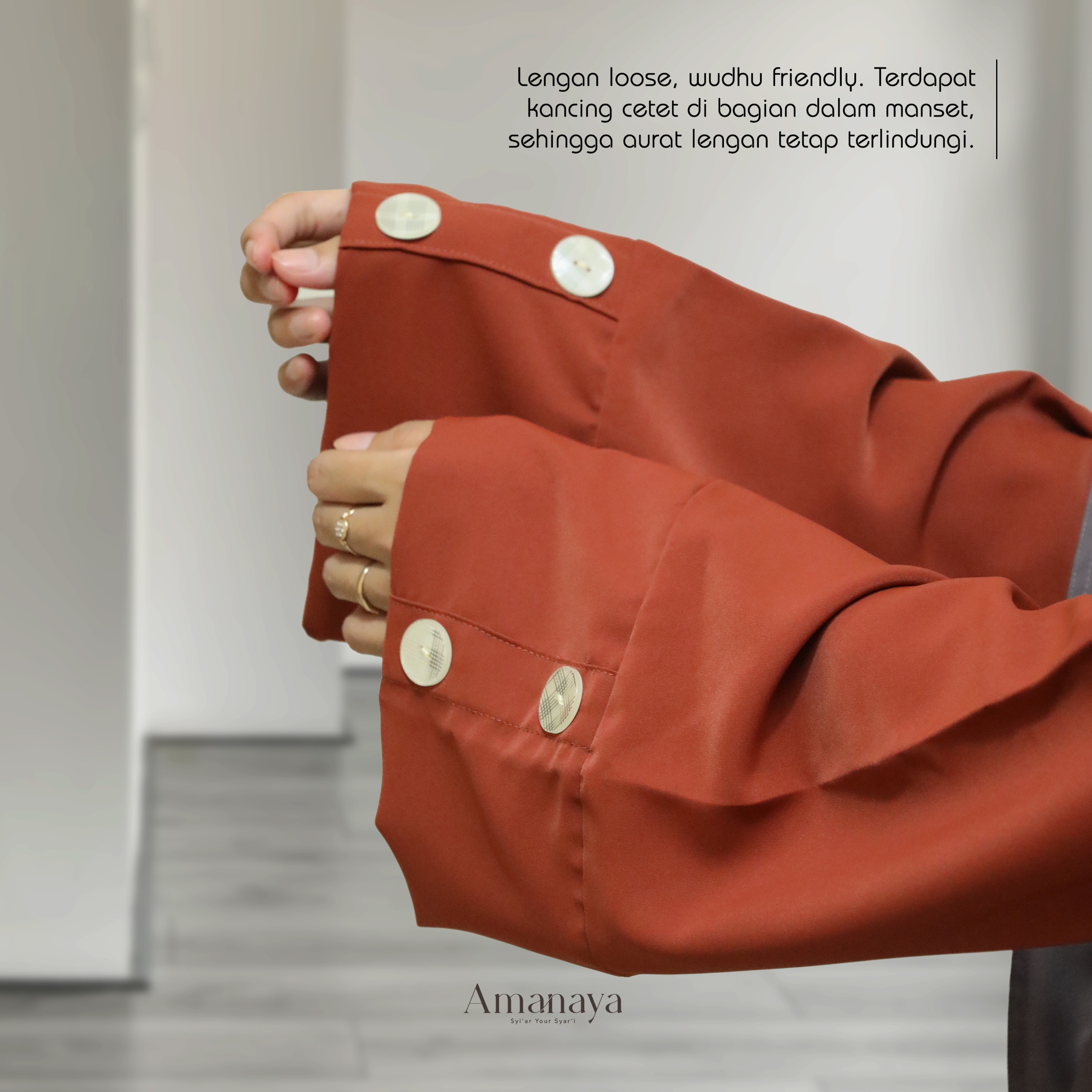 Button Abaya Material Marbella