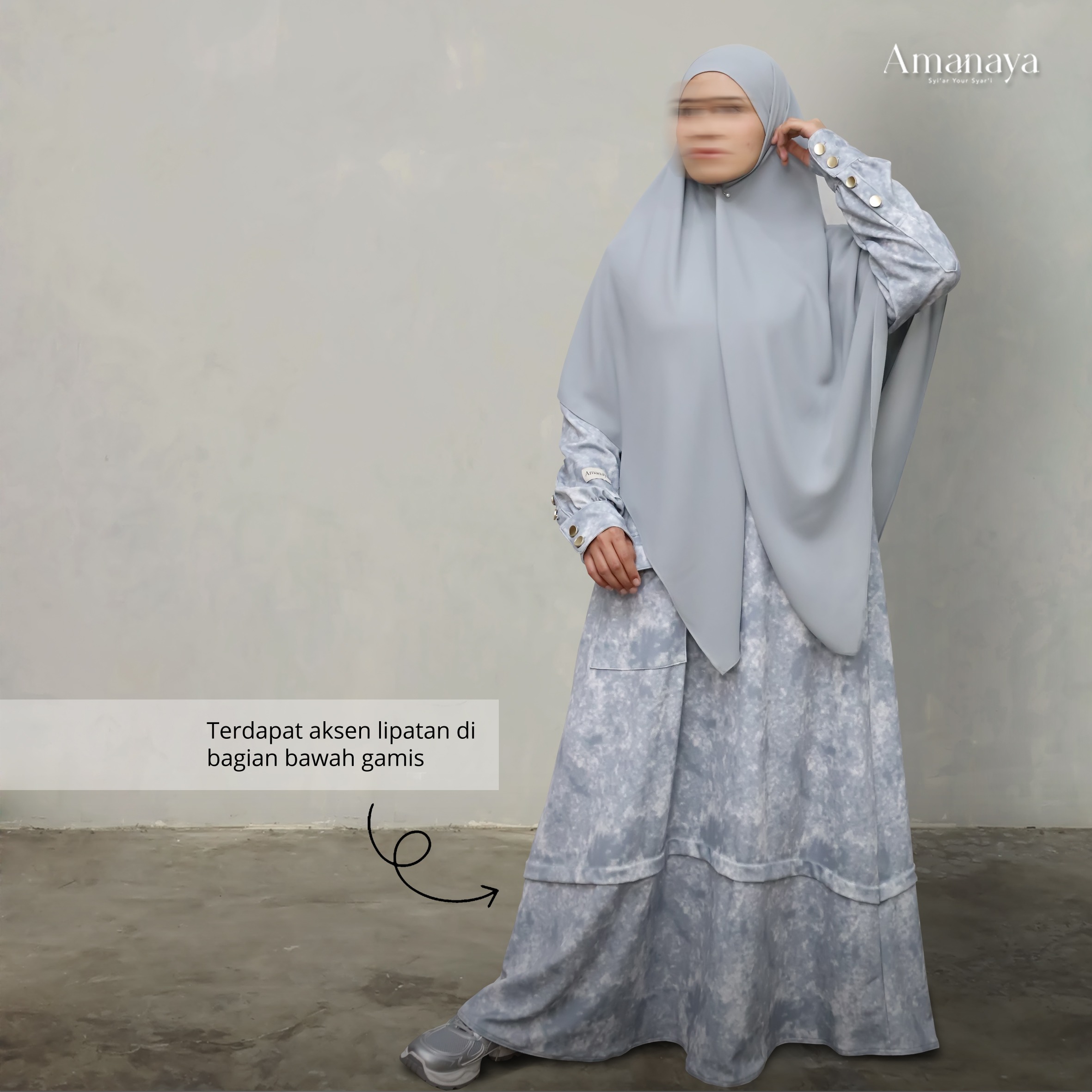 Seline Dress Material Latte Denim Knit