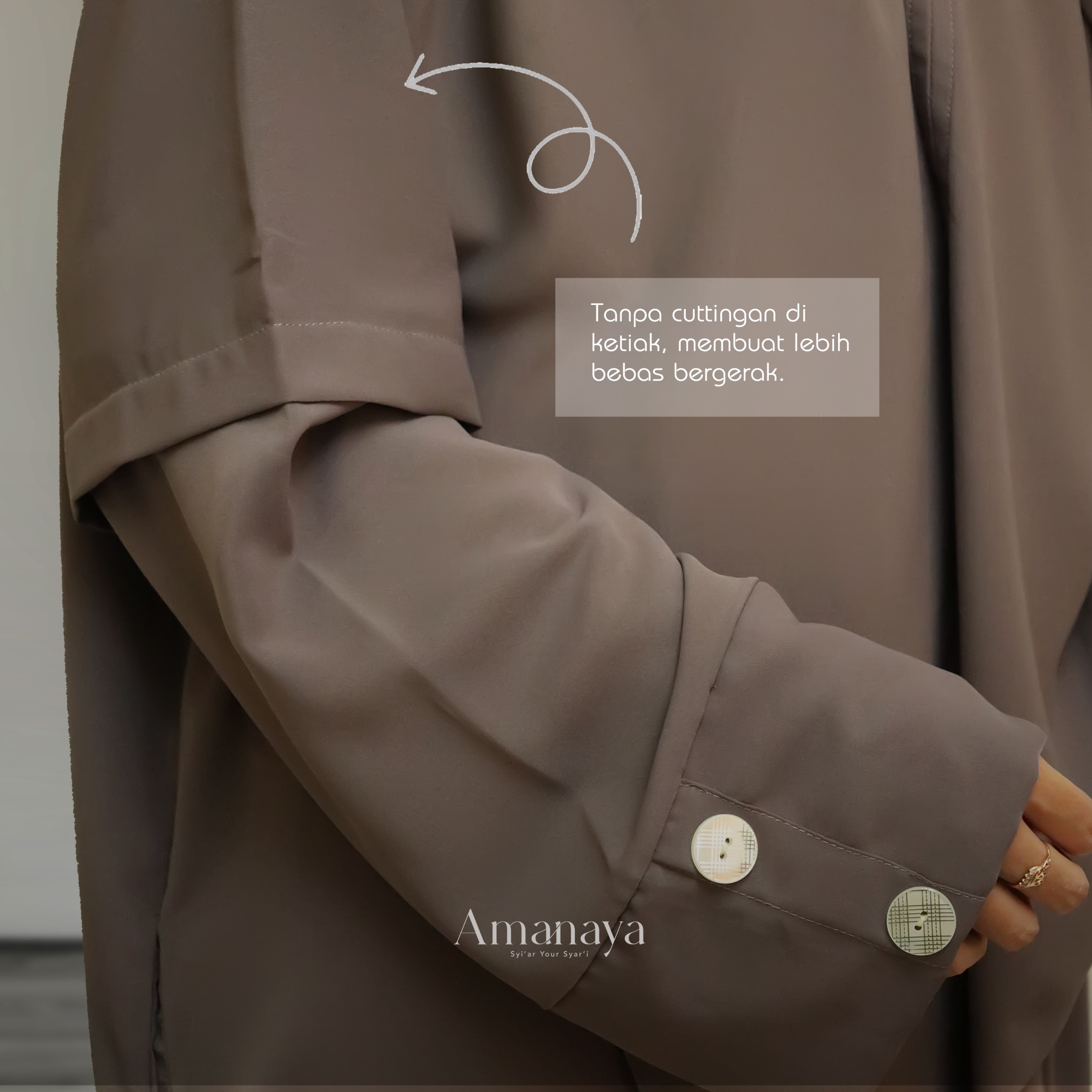Button Abaya Material Marbella