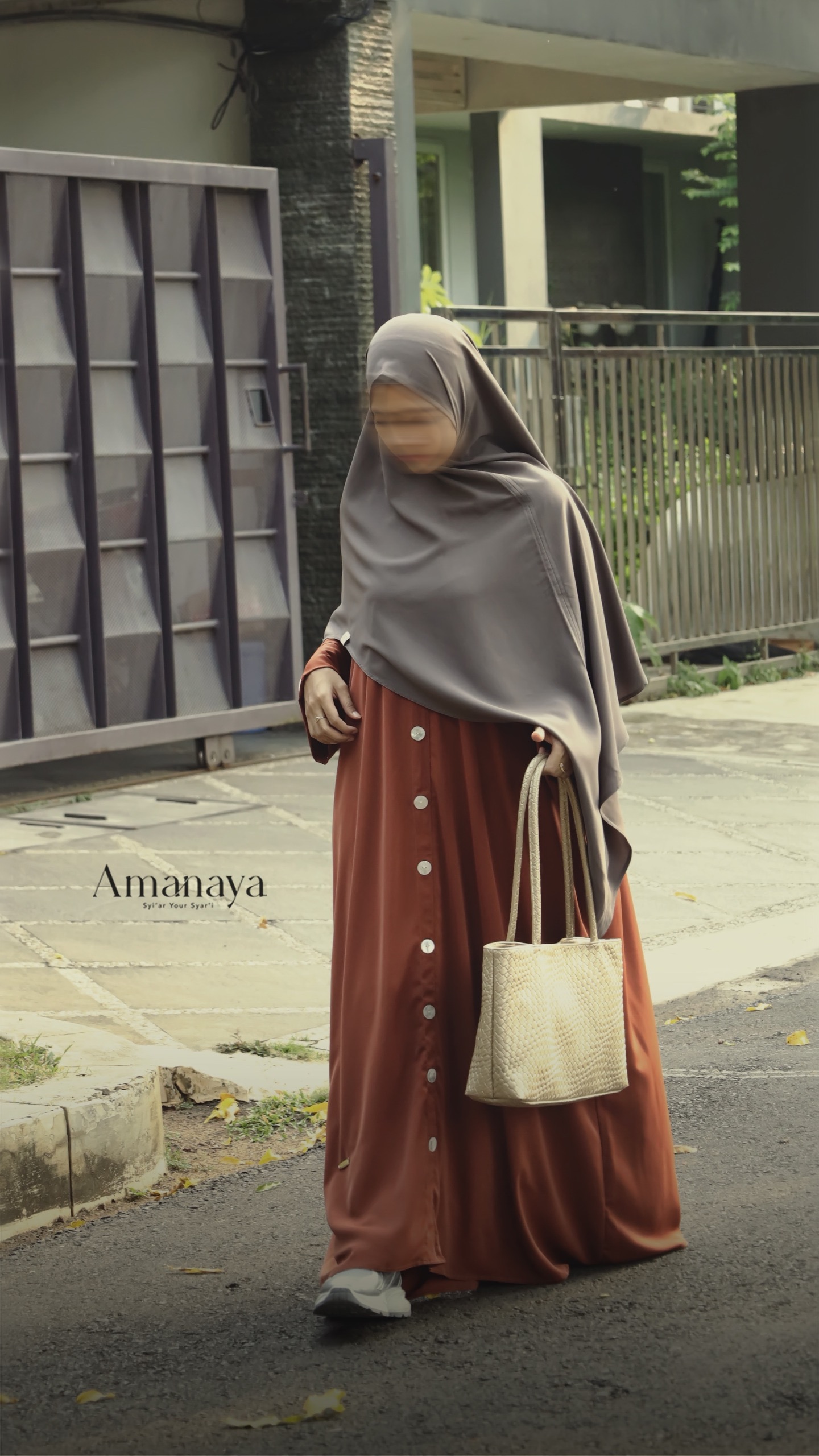 Button Abaya Material Marbella