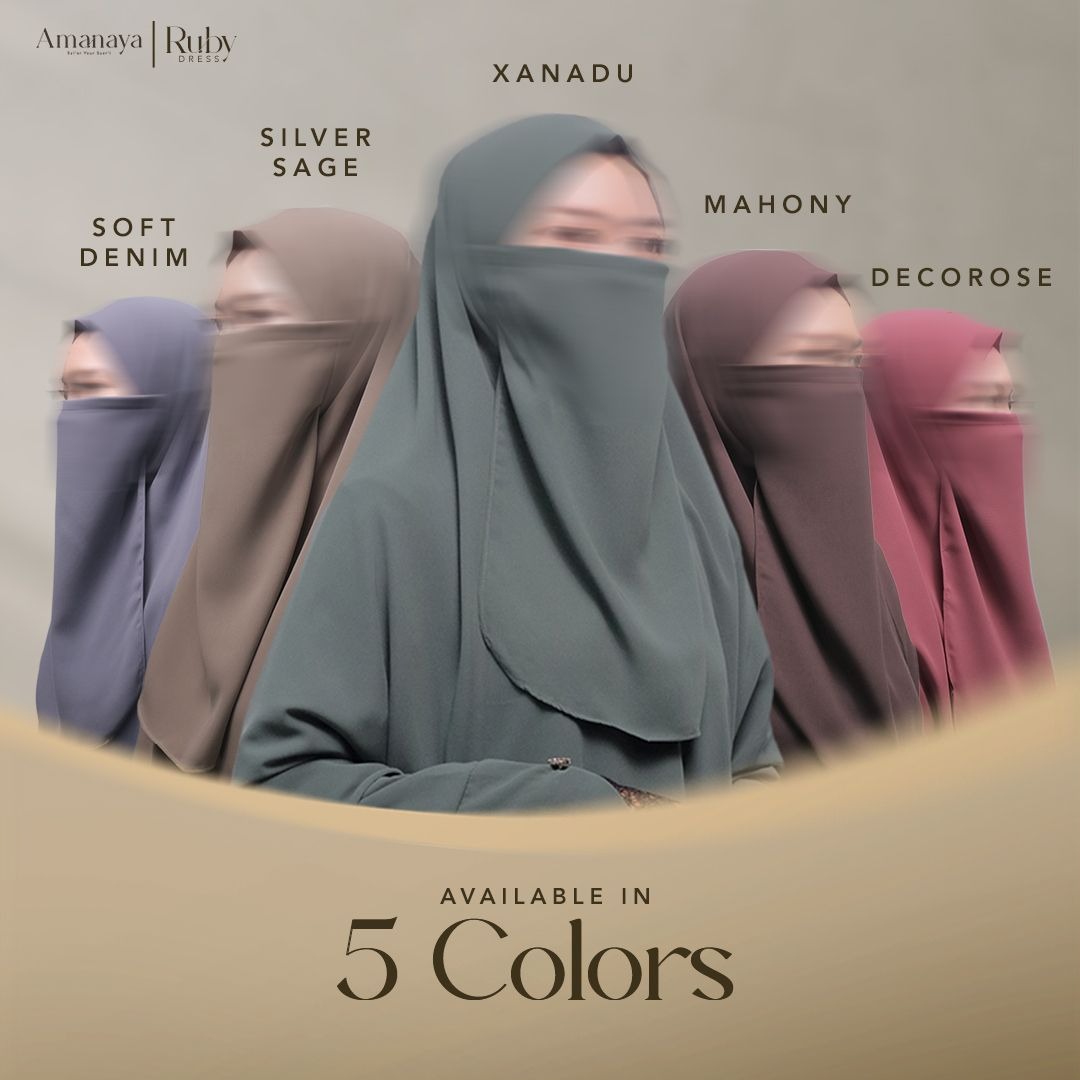 Amanaya Ruby Dress -  Khiban Long Ruby Material Sarmala Softer