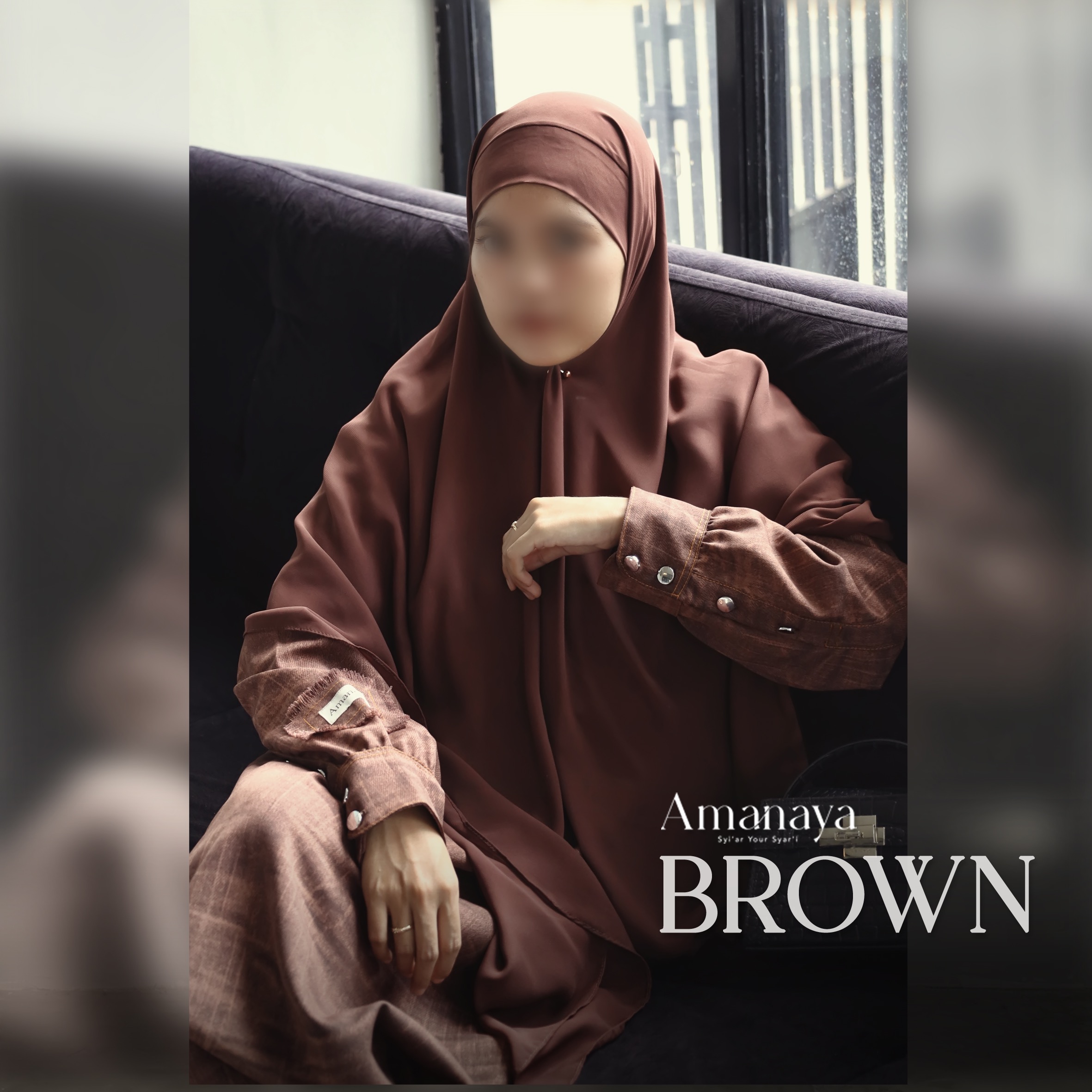 French Square Bandana Laiba Material Cherry Premium