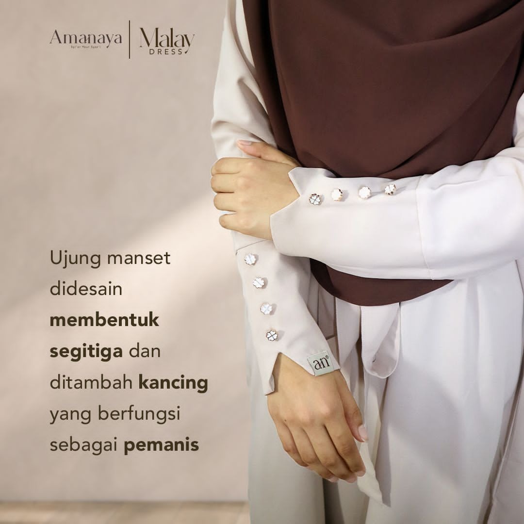 Amanaya Malay Dress - Pashmina Malay Oval Material Sabrina