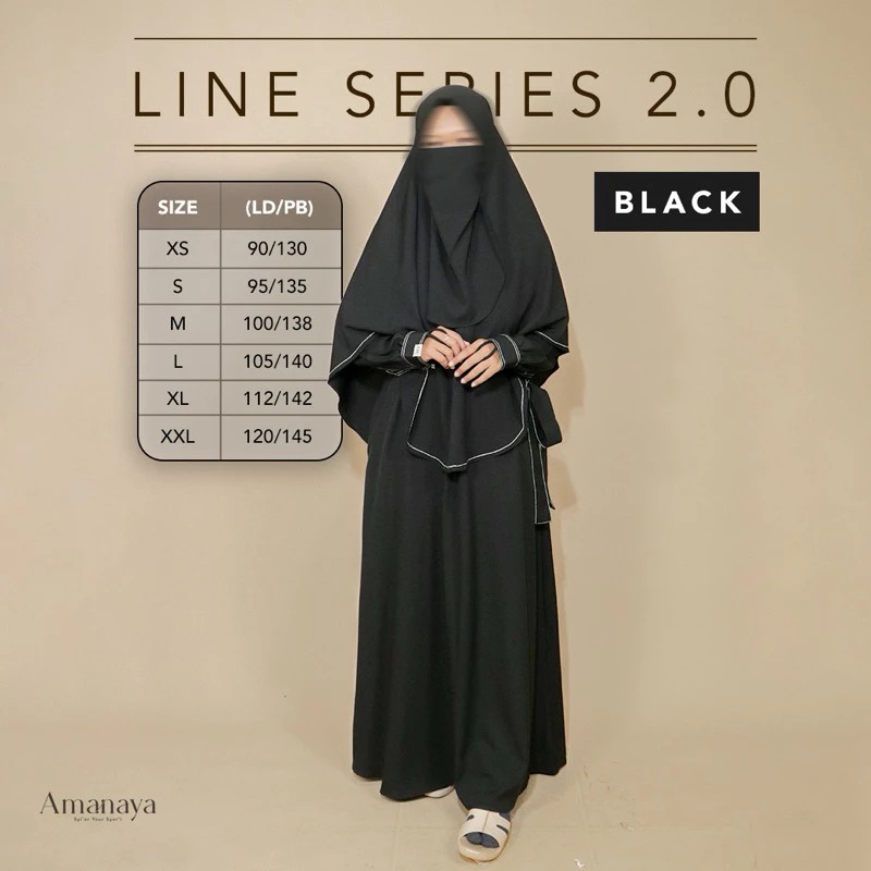 Amanaya Abaya Line 2.0 Material Ity Crepe Premium