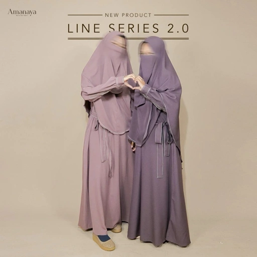Image of Amanaya - Abaya Line 2.0 | Gamis Set - Gamis Abaya Syari Wanita - Abaya Simple