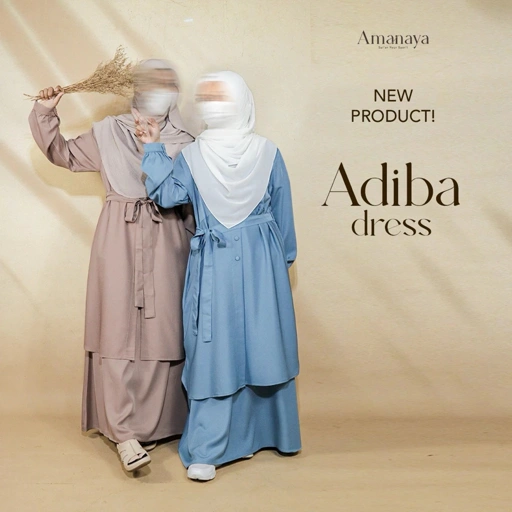 Image of Amanaya - Adiba Dress | Gamis Syar'i | Dress Polos | Gamis Model Baru