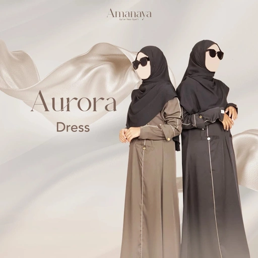 Image of Amanaya - Aurora Dress | Dress Polos - Gamis Abaya Syari Wanita - Gamis Wanita