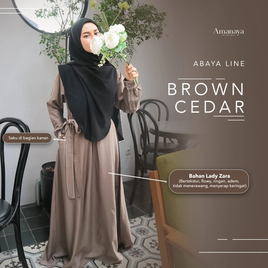 Amanaya  Abaya Line Material Lady Zara