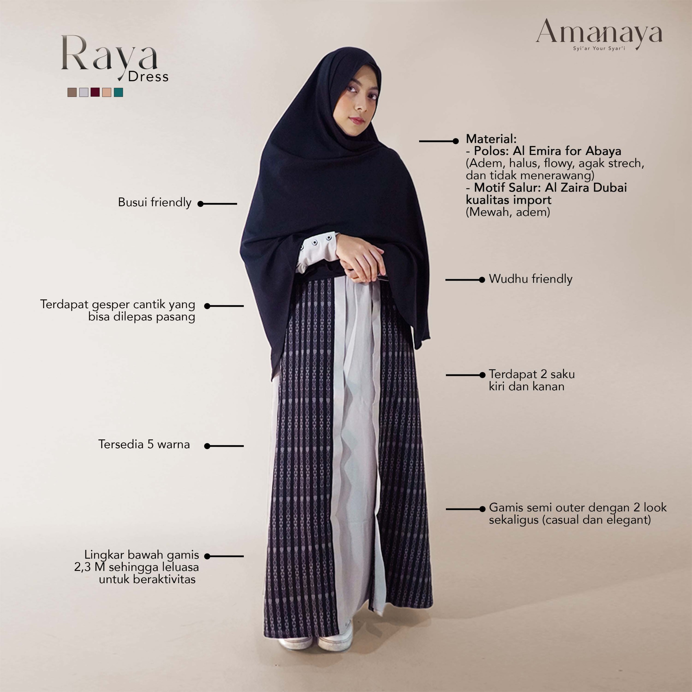 Amanaya Raya Dress Material Al Emira for Abaya & Al Zaira Dubai