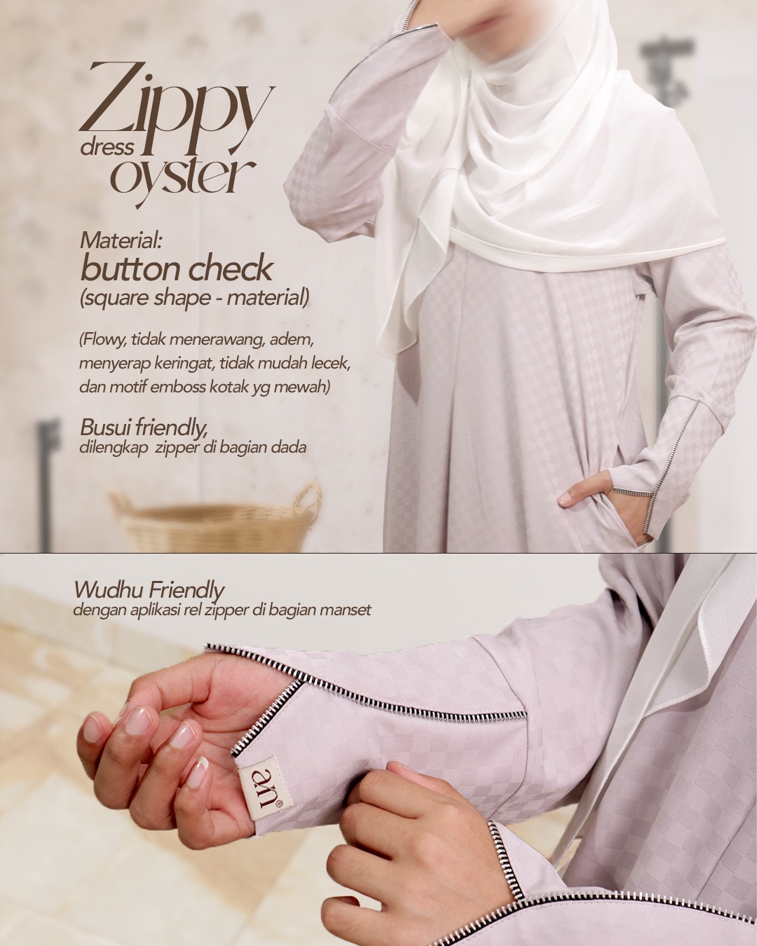 Amanaya Zippy Dress Material Button Check Premium