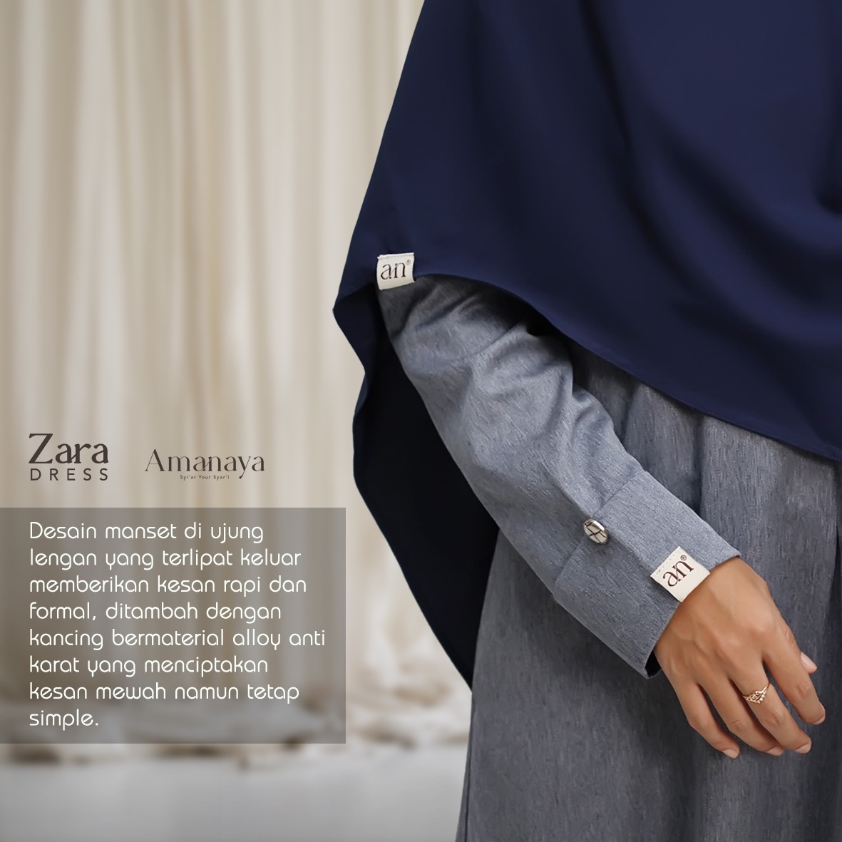 Zara Dress Material Denim Silk