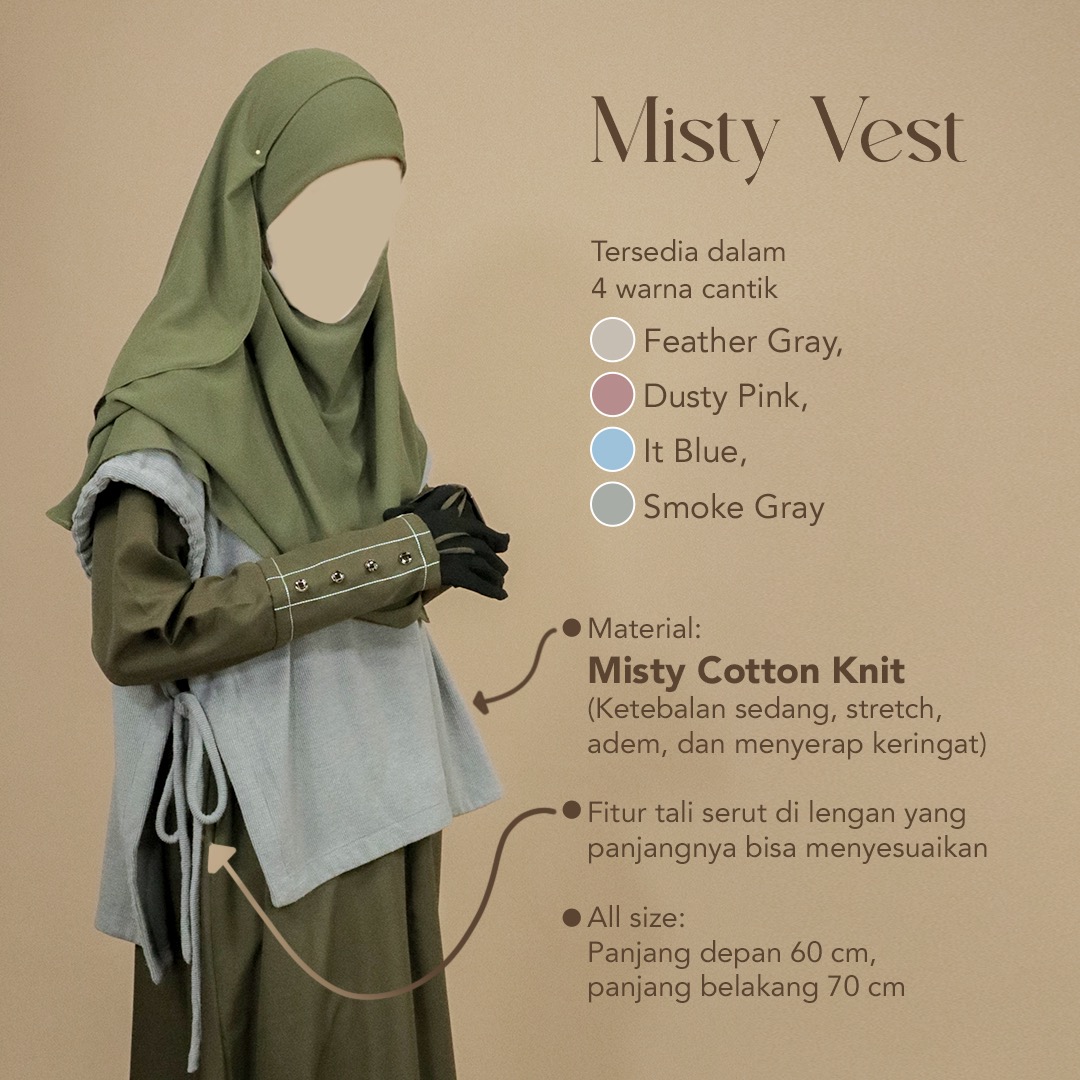 Amanaya Misty Vest Material Misty Cotton Knit