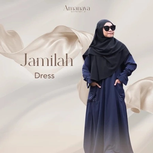 Image of Amanaya - Abaya Jamilah | Gamis Casual - Gamis Abaya Casual Wanita - Dress Polos