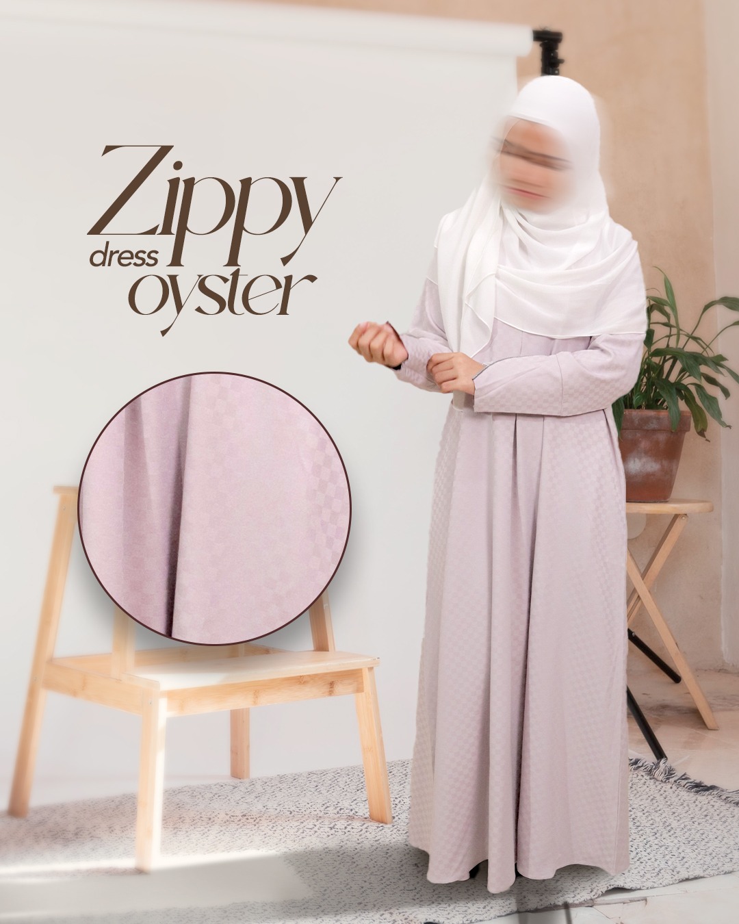 Amanaya  Zippy Dress Material Button Check Premium