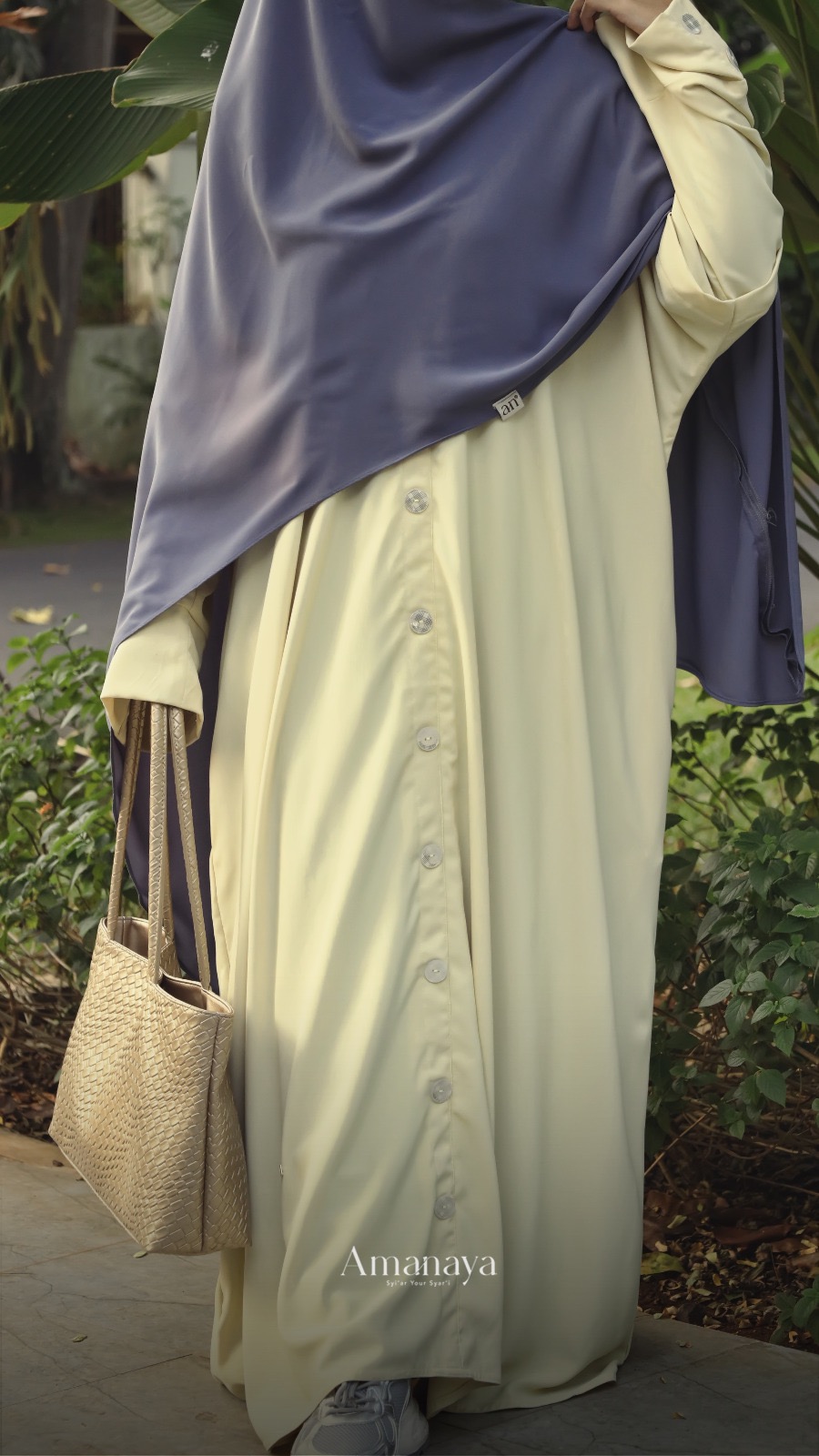 Button Abaya Material Marbella